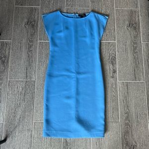 St. John Cerulean Blue Short Sleeve Dress